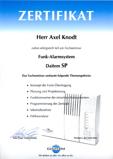SP Zertifikat